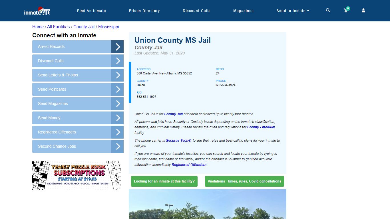 Union County MS Jail - Inmate Locator - New Albany, MS